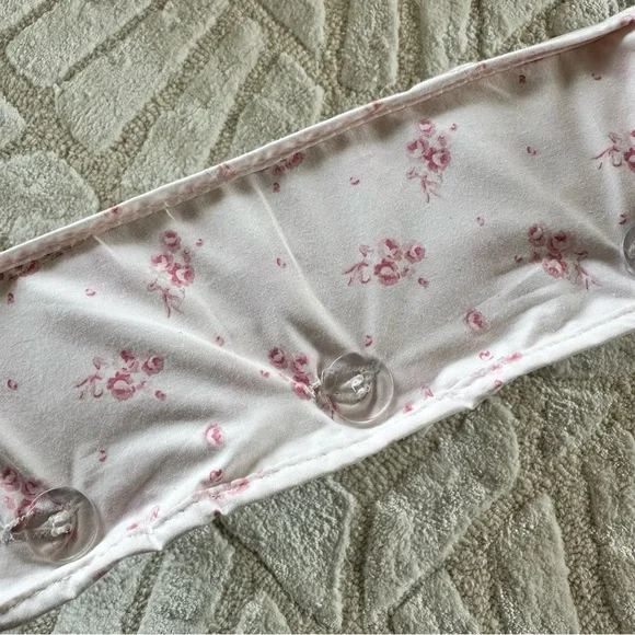 The Farmhouse Pink Floral shabby chic cotton  Sheet Set - Picture 4 of 4